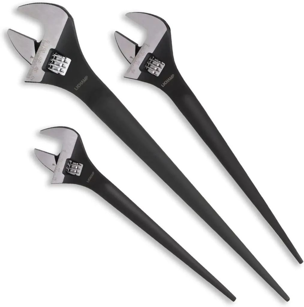 Lichamp 3-Pack Adjustable Construction Spud Wrench Set