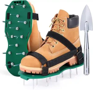 Ohuhu Lawn Aerator Shoes with Hook & Loop Straps, All New Unique Design Free-Installation Heavy Duty Spiked Aerating Sandals