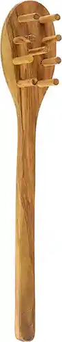 Eddington 50016 Italian Olive Wood Pasta Server, Handcrafted in Europe, Brown, 12-Inches