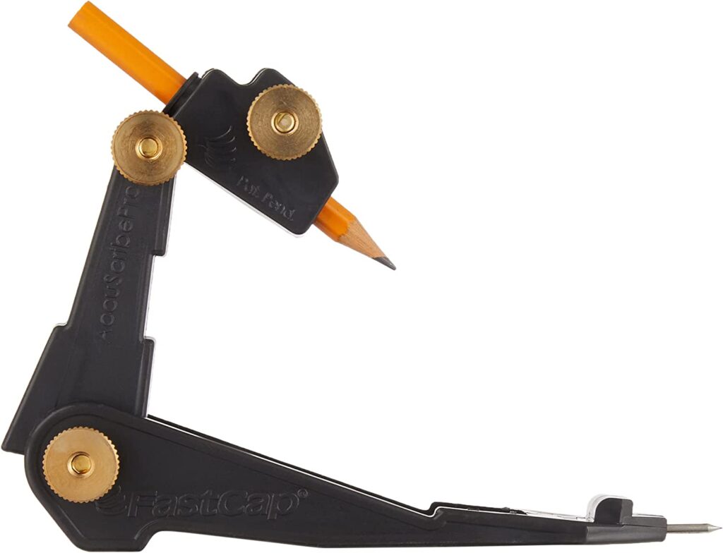 Scribing tool with adjustable grip for standard pencils
