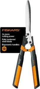 Fiskars PowerGear2 Hedge Shears - 23 inch Precision-Ground Low Friction Coated Stainless Steel Blade
