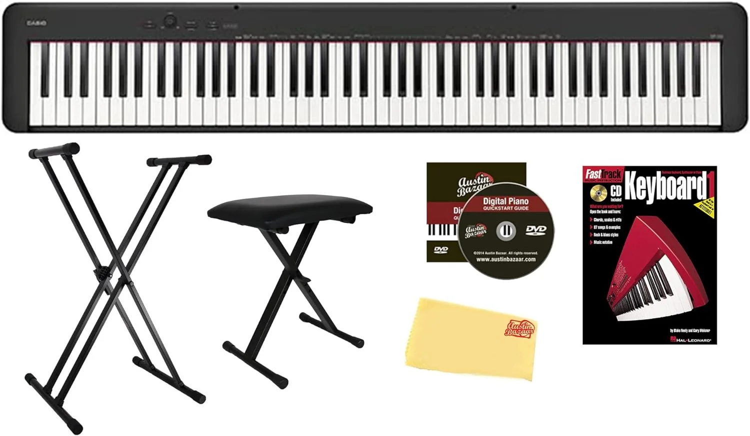 Casio CDP-S160 88-Key Compact Digital Piano Bundle with Adjustable Stand