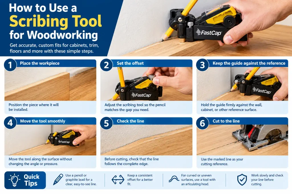 How to use a scribing tool for woodworking