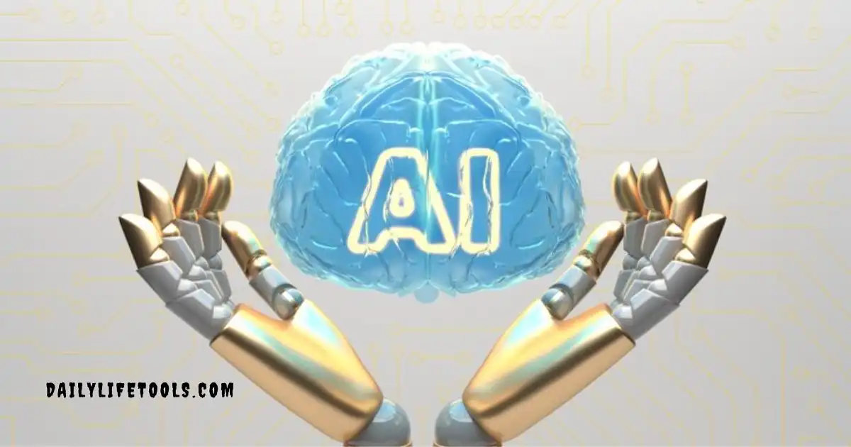 A stylized image of a human brain with the word "AI" embedded within it, cradled by robotic hands. Best Free AI Tools for Daily Life in 2024
