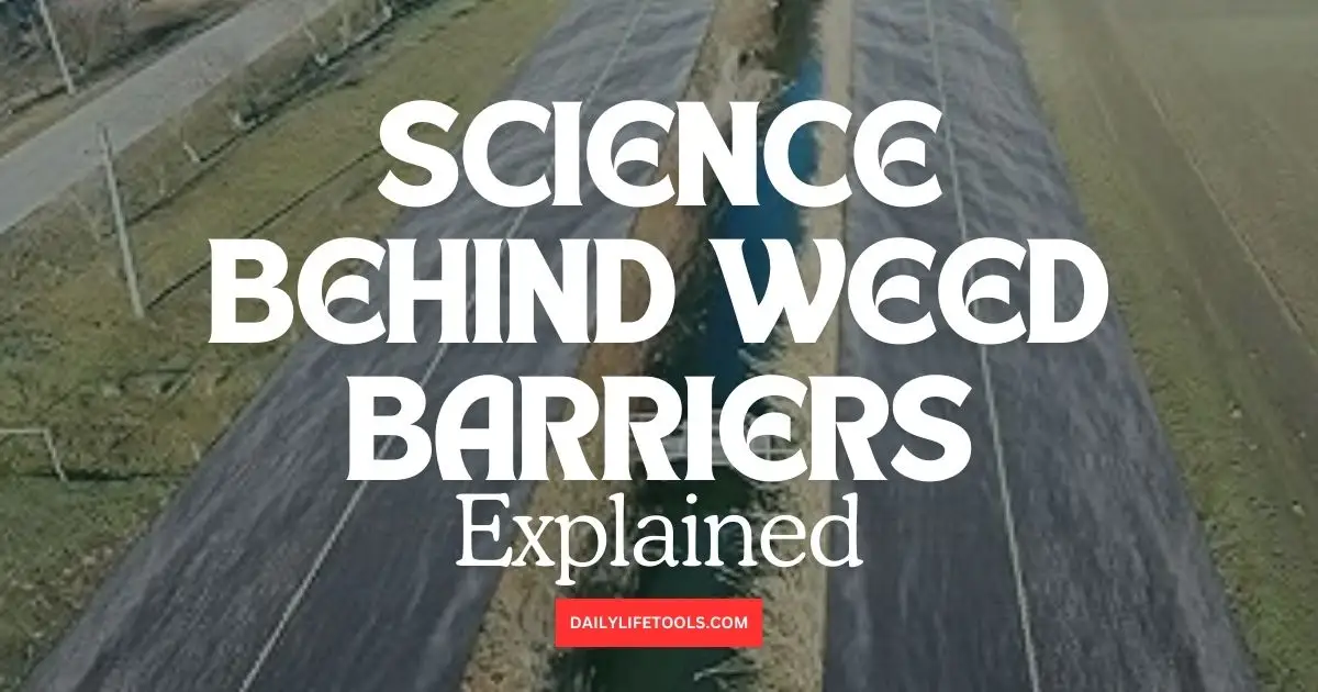 Black landscape fabric laid down in a garden bed to suppress weed growth. The Science Behind Weed Barriers Explained.