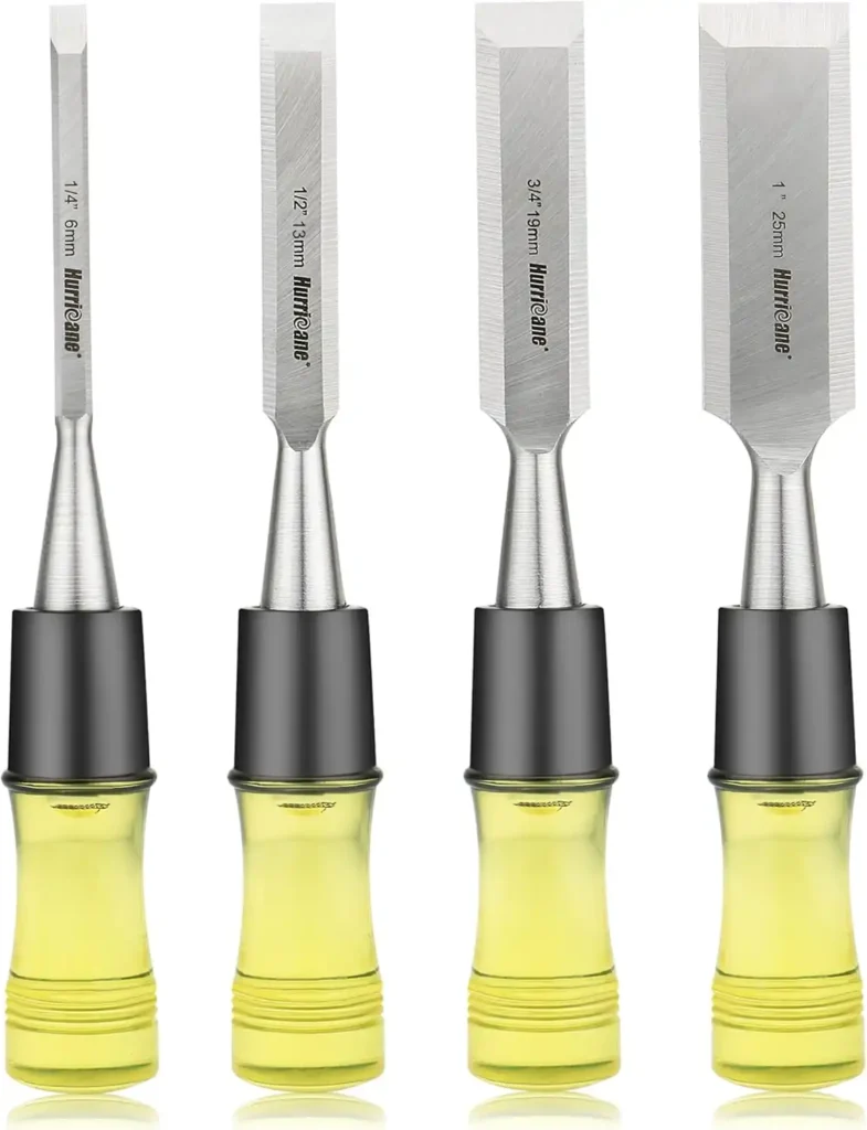 HURRICANE-4-Piece-Wood-Chisel-Set-for-Woodworking-Durable-PVC-High-Impact-Handle-for-Precision-Carving