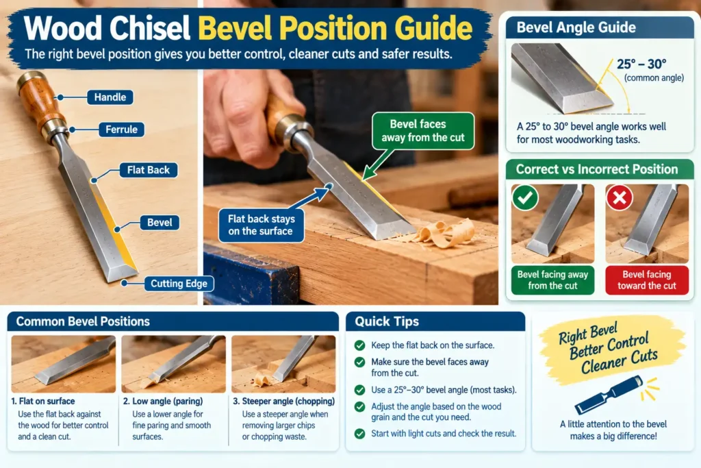 how to use a wood chisel - Wood chisel bevel-up and bevel-down positions for different cuts