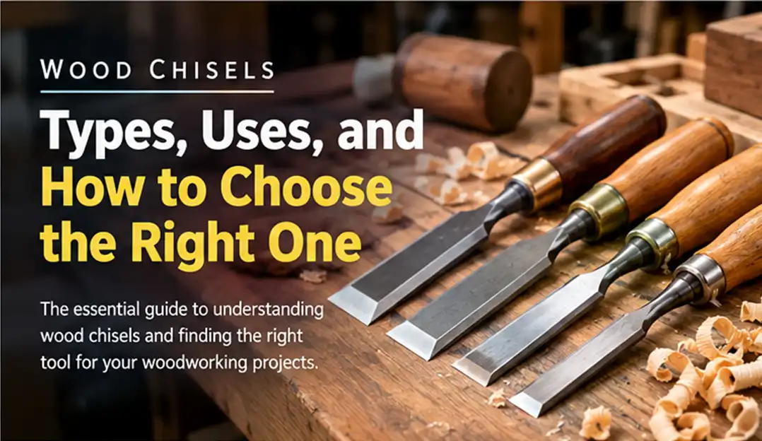Wood chisels for different woodworking tasks