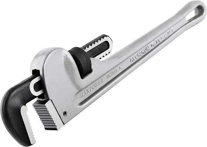 MAXPOWER 14-Inch Heavy Duty Pipe Wrench Lighter Aluminum Plumbing Wrench
