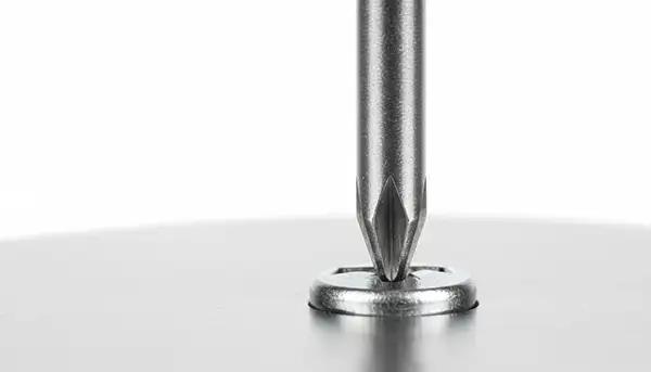 Proper screwdriver bit size fitting snugly into screw head showing correct engagement for best results