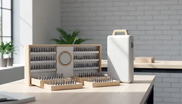 Proper screwdriver bit storage and organization using magnetic holders and cases for tool maintenance