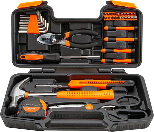 CARTMAN 39 Piece Tool Set General Household Hand Kit Best Small Tool Set